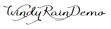 WindyRain(仅支持英文)字体预览